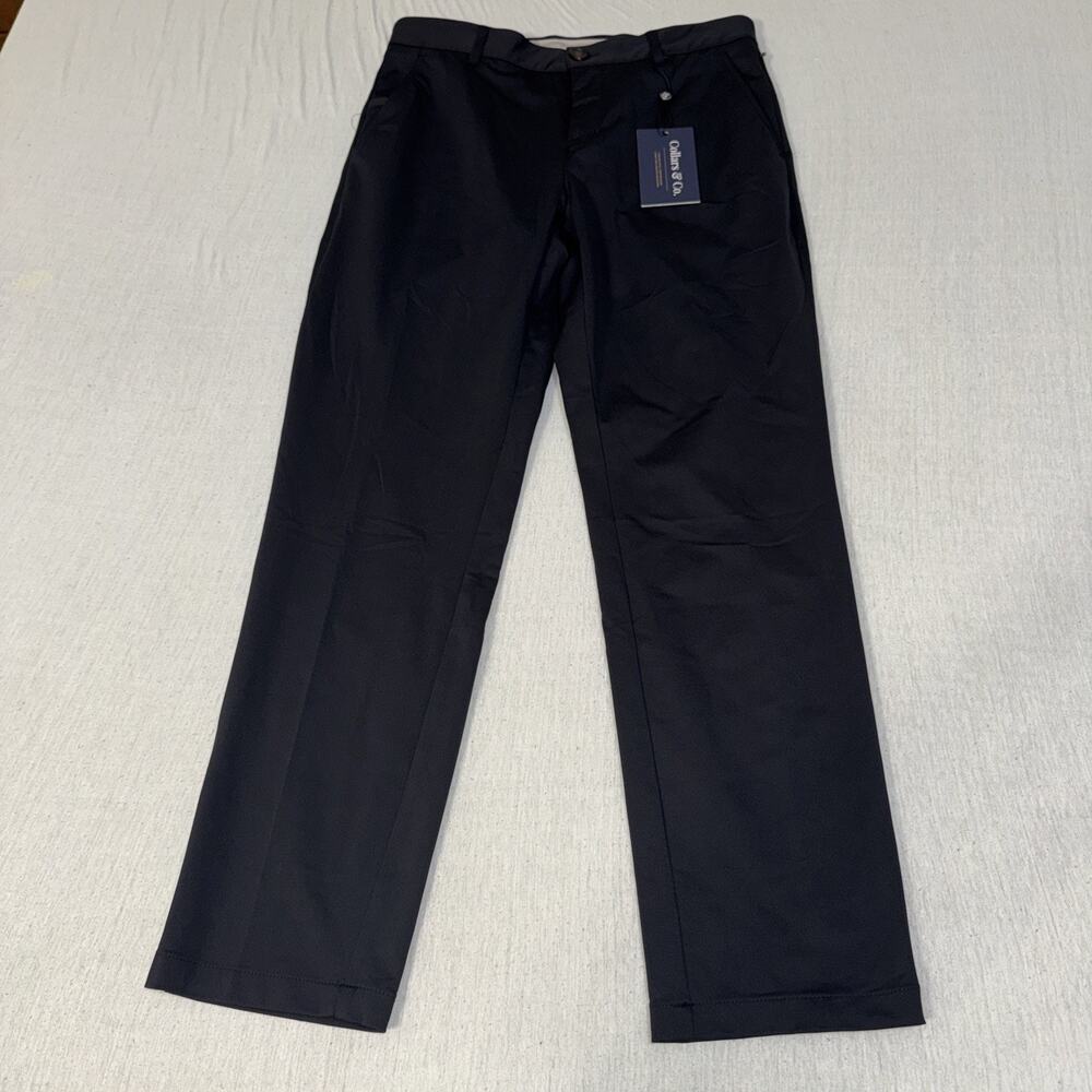 Collars & Co Maverick Performance Pants Black 30x30 Stretch Preppy NWT